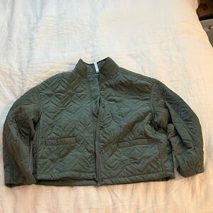 Fabletics women’s  Quilted Puffer Jacket - Olive xxs